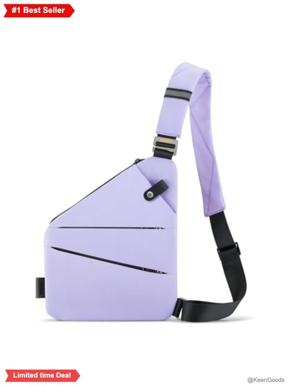 Anti Theft Crossbody Travel Bag Multi Pocket Slim Sling Water Resistant Nylon